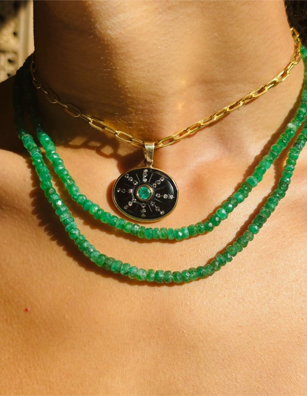 Emerald Necklace, 18”