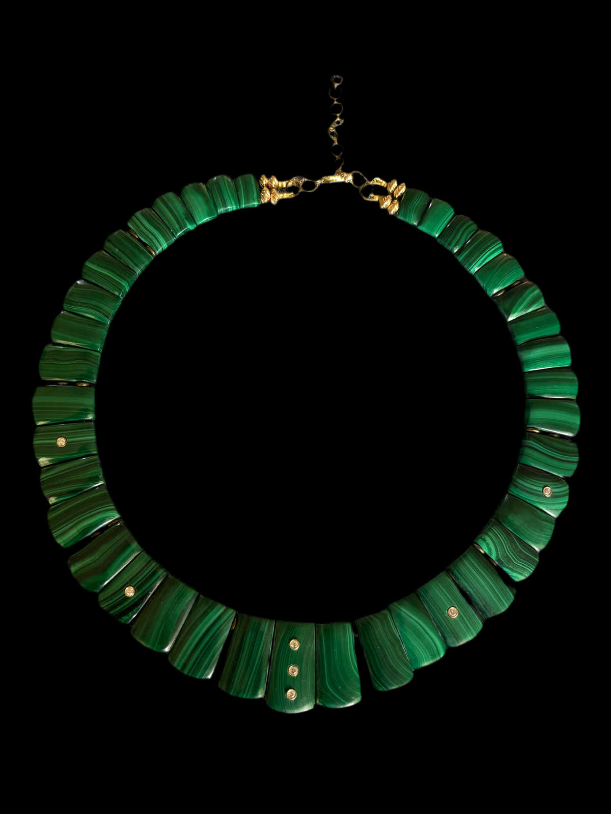 The CLEOPATRA, Malachite and Diamond Collar Necklace