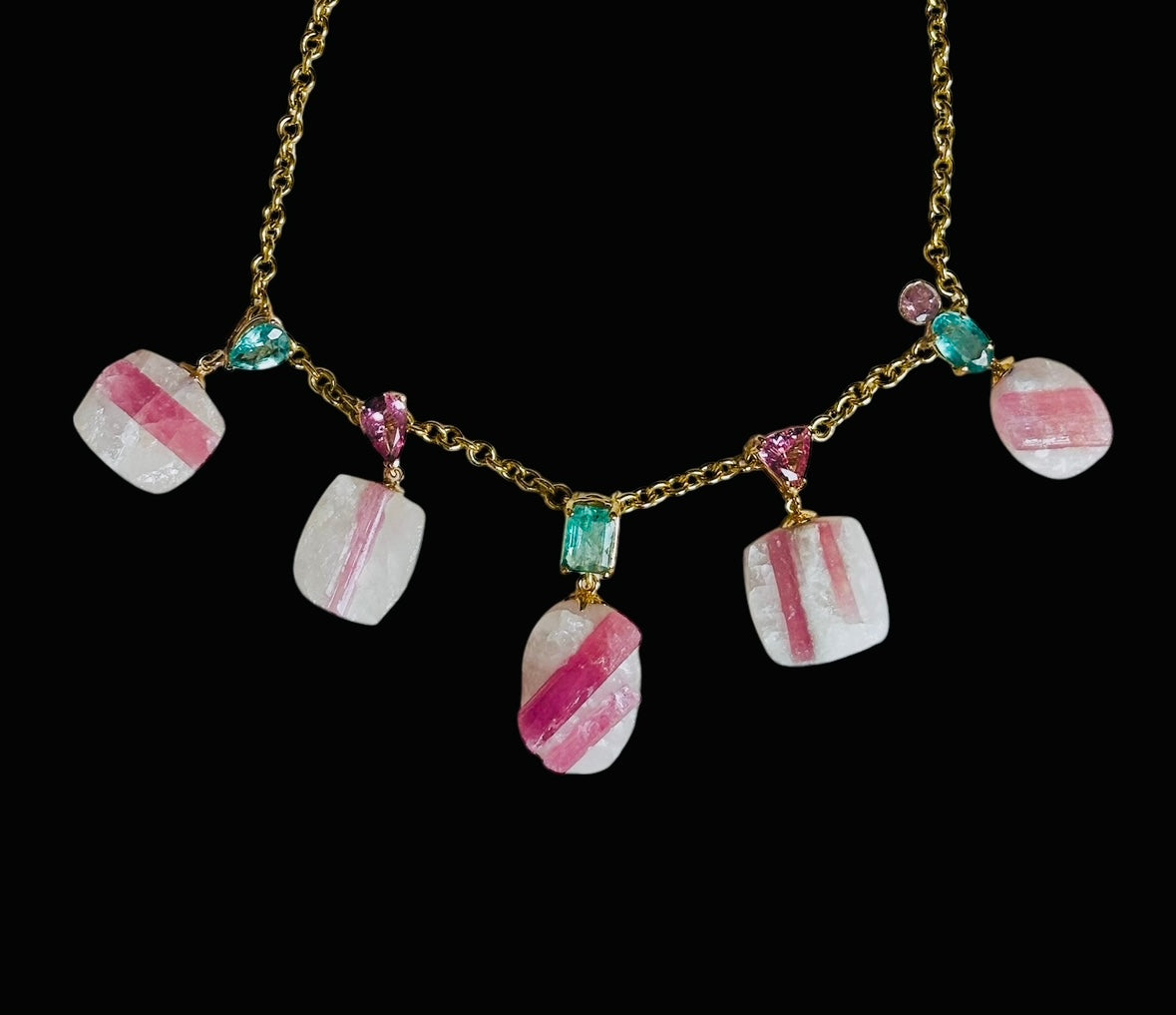 Candy Dish Pendant with Emerald Cut Emerald