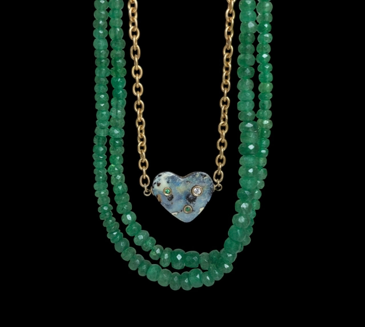 Emerald Necklace, 16”