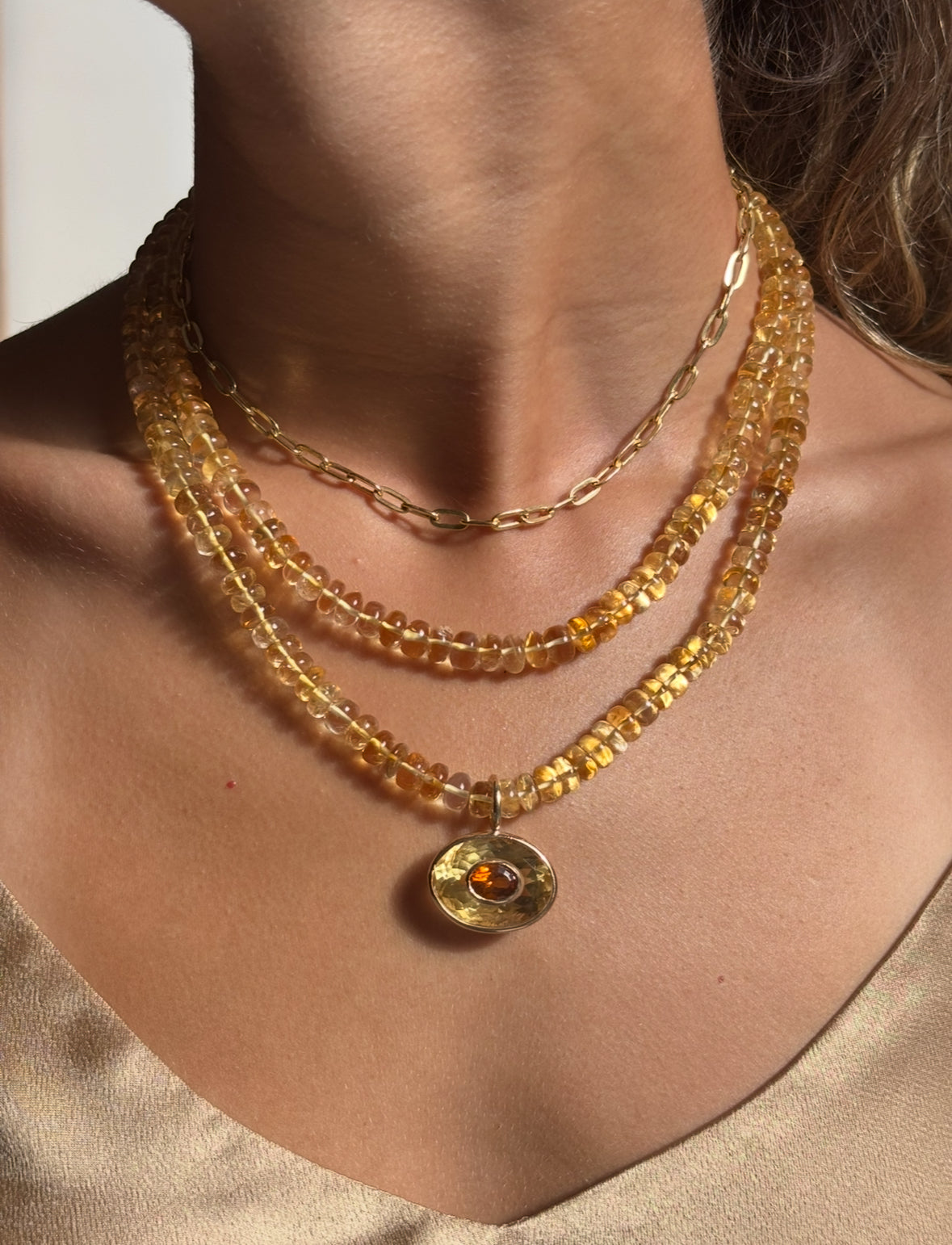 Citrine Necklace, 16”