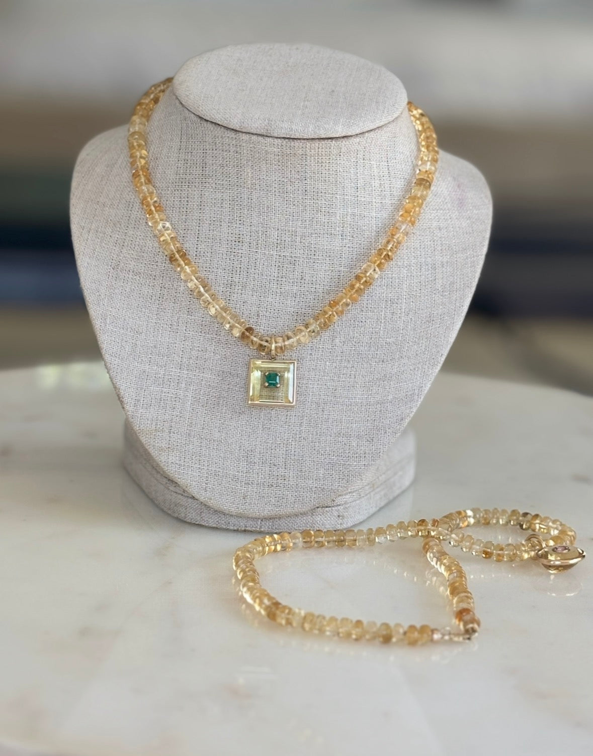 Citrine Necklace, 16”