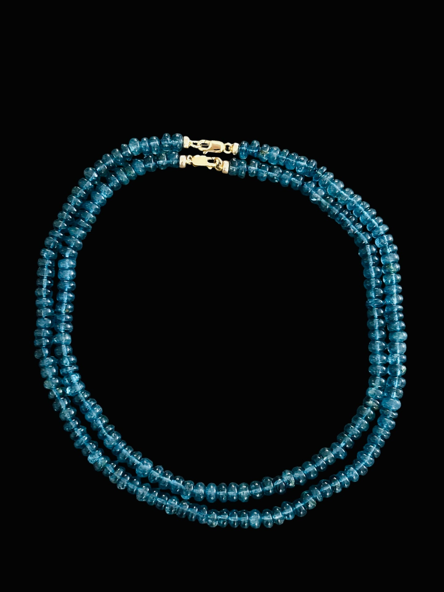 London Blue Topaz Rondelle Necklace, 16”