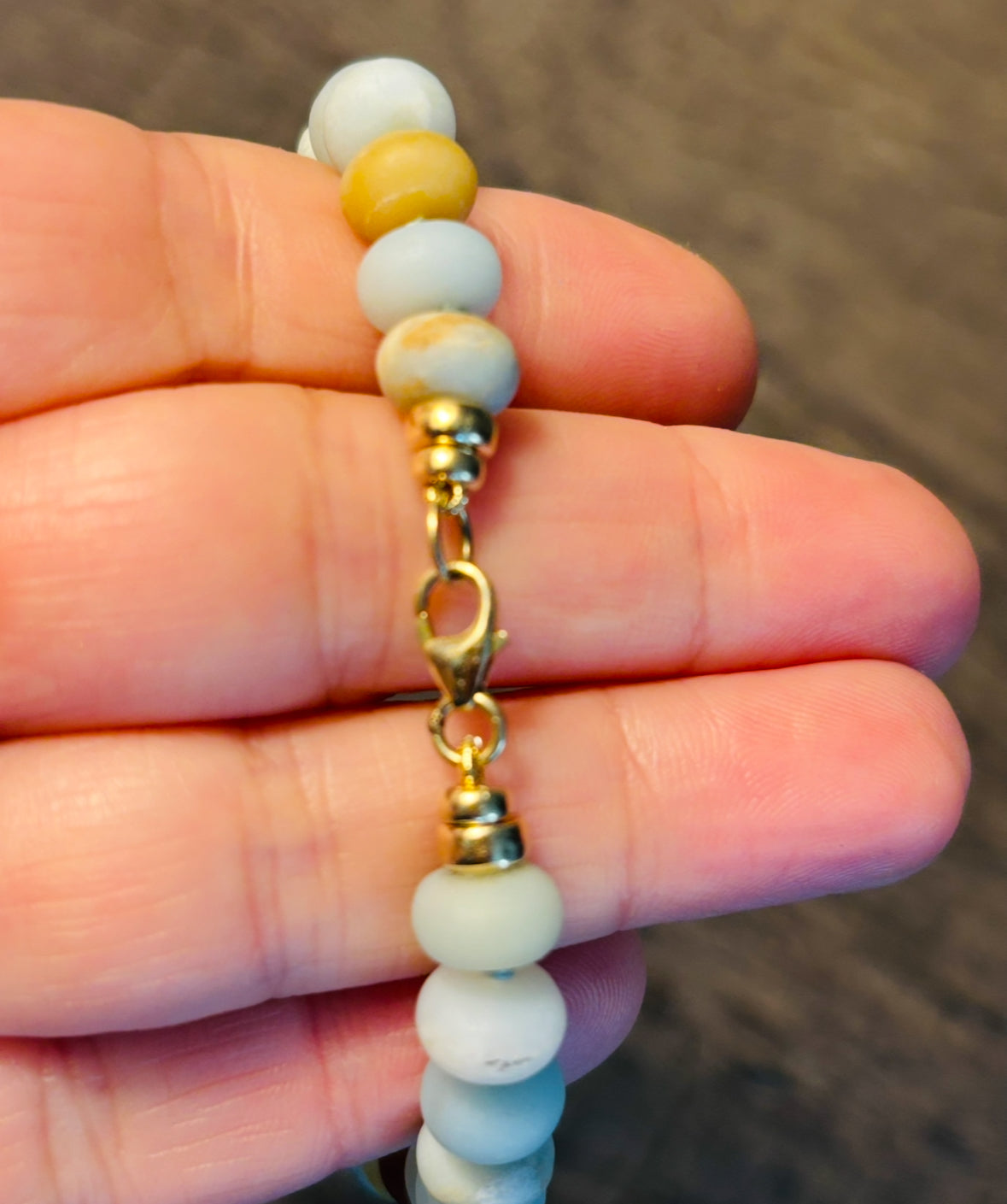 FLORA Necklace, Flower Amazonite & Citrine