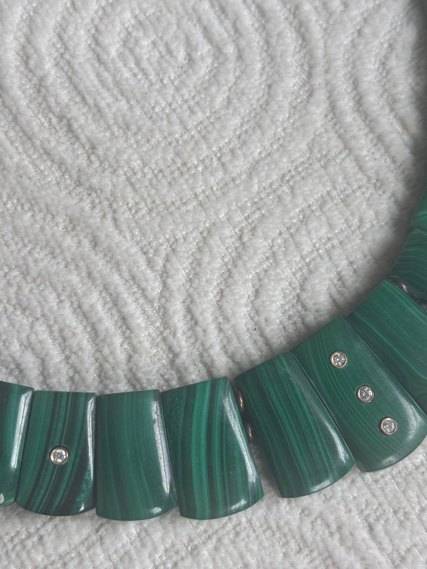 The CLEOPATRA, Malachite and Diamond Collar Necklace