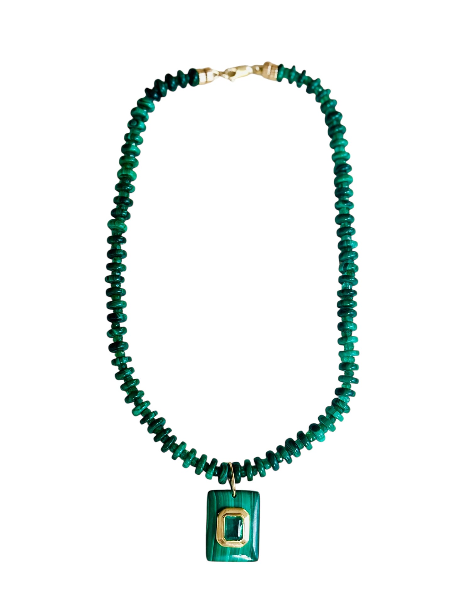 Malachite & Emerald Necklace