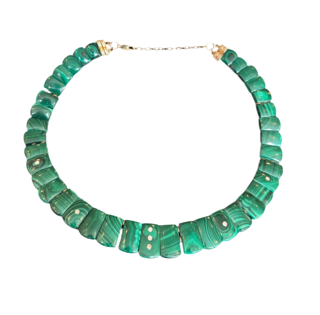 The CLEOPATRA, Malachite and Diamond Collar Necklace