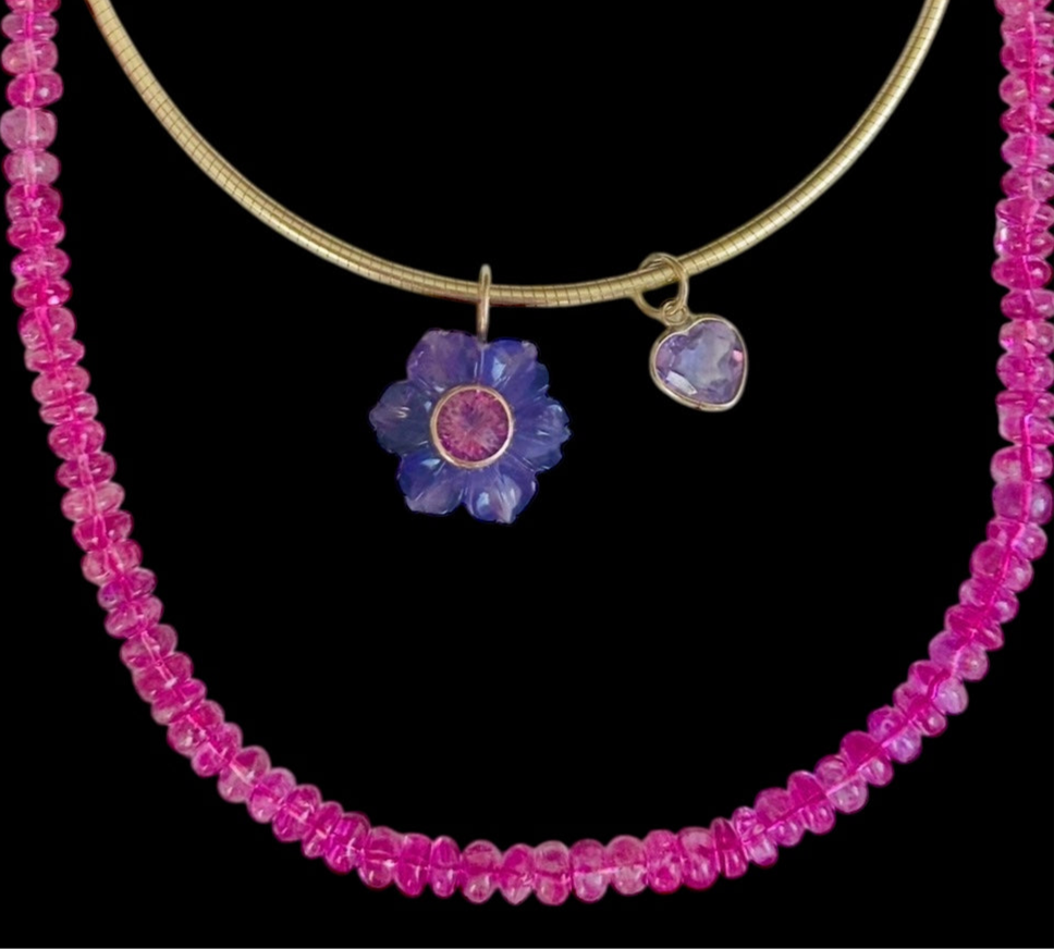 Amethyst Heart Charm