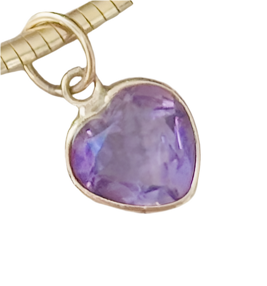 Amethyst Heart Charm