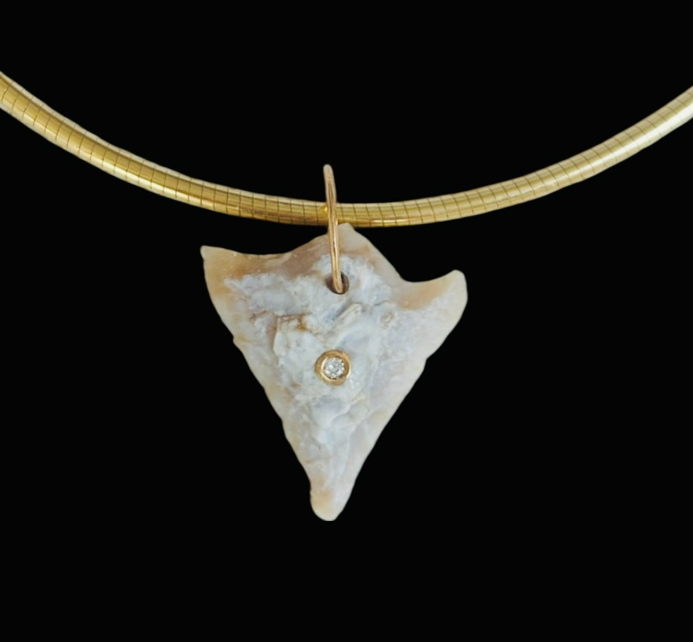 Arrowhead Pendant with Diamond