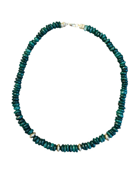 Green Aventurine and 14k Gold Necklace