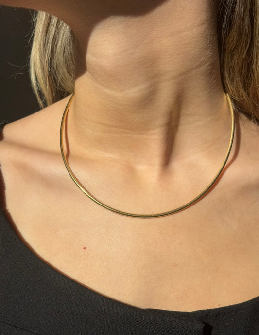 OMEGA CHAIN, 14k Gold