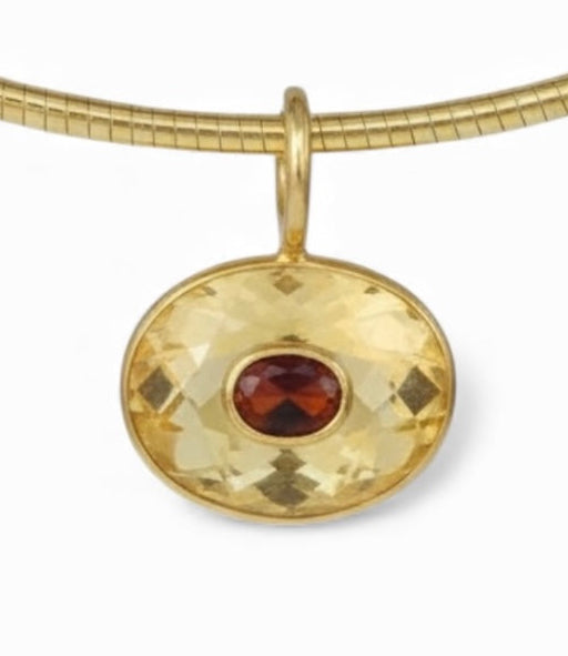 DISCO Pendant, Citrine with  Madeira Citrine