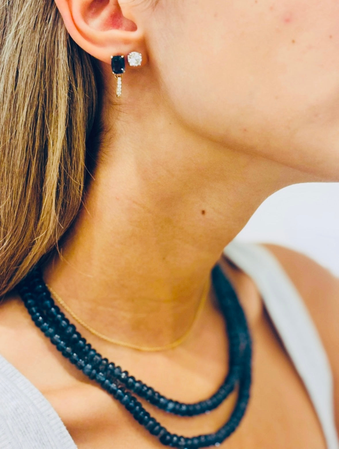 London Blue Topaz & Diamond Earrings