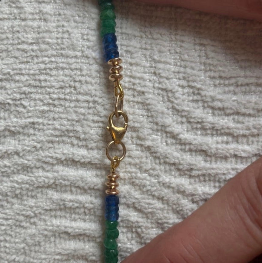 Emerald & Blue Sapphire Necklace