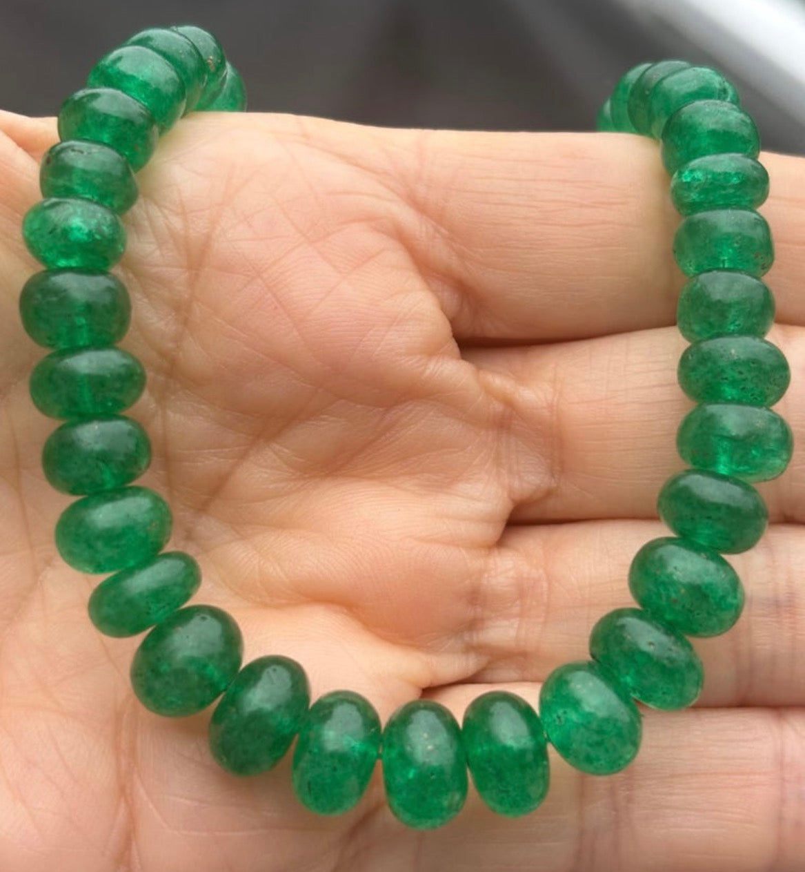 Emerald Rondelle Necklace