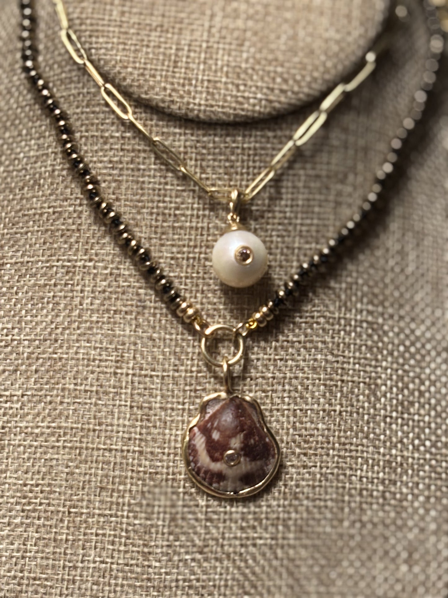 Tahitian Pearl Pendant, with champagne diamond