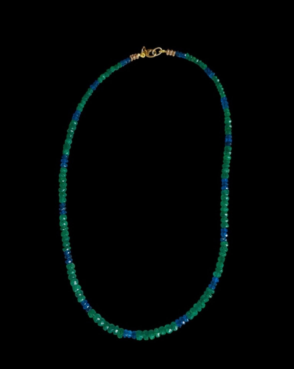 Emerald & Blue Sapphire Necklace