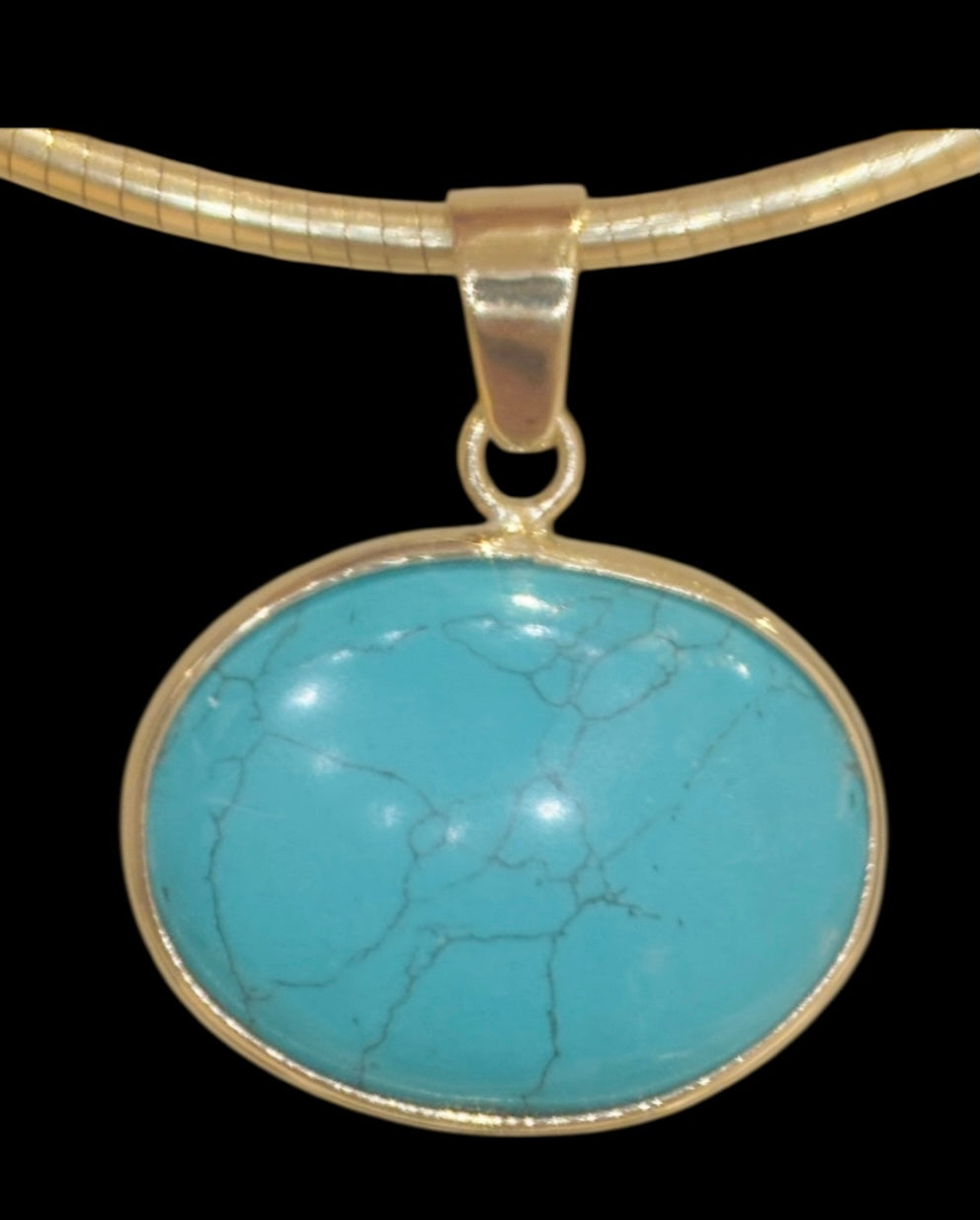 SOL Pendant, Turquoise with Sky Blue Topaz and Diamonds