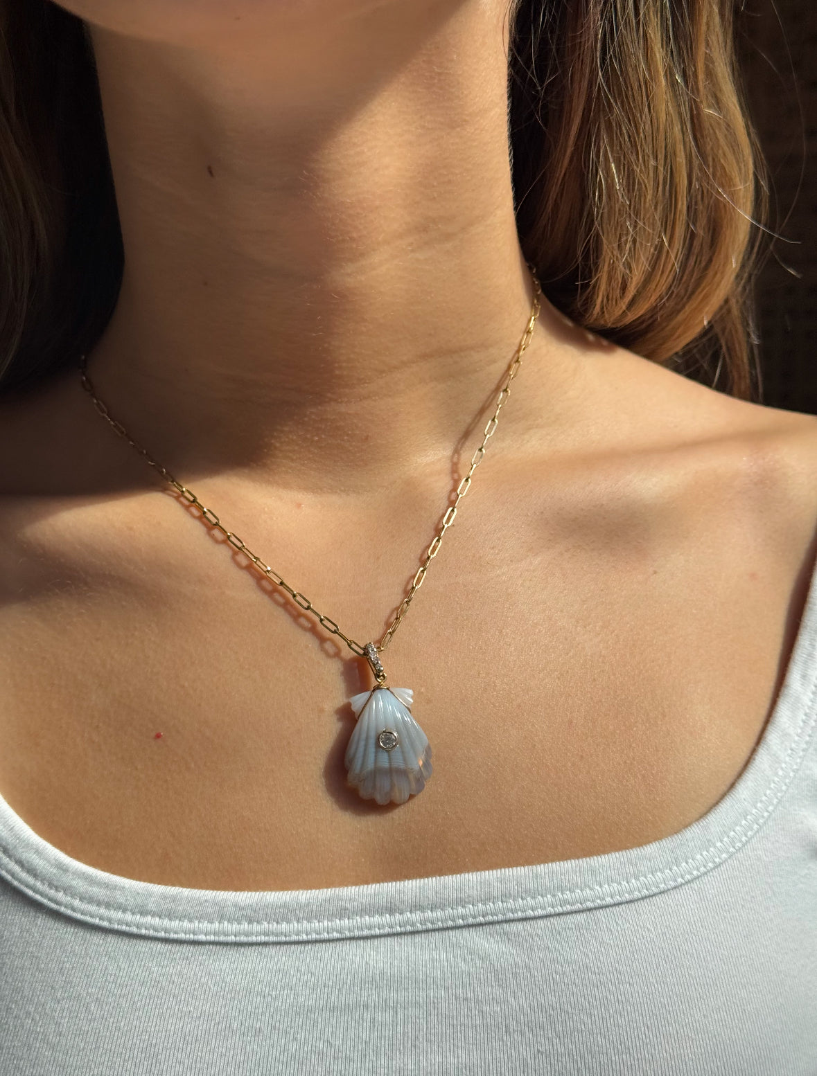 LAGUNA AGATE & DIAMOND NECKLACE