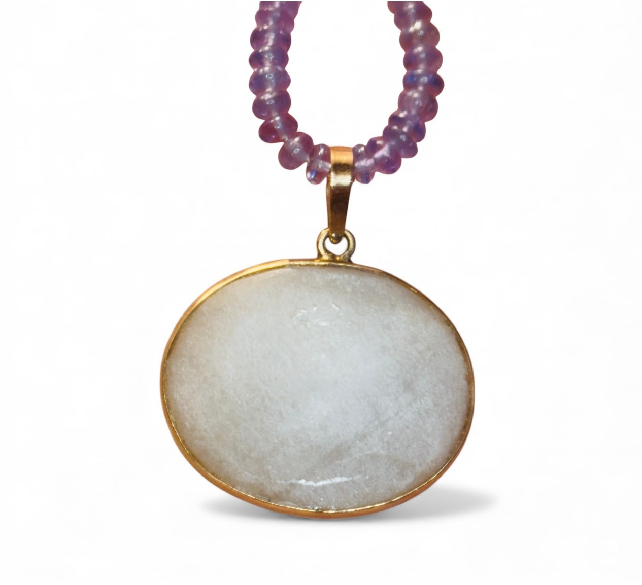 SOL Pendant, Moonstone with Tanzanites