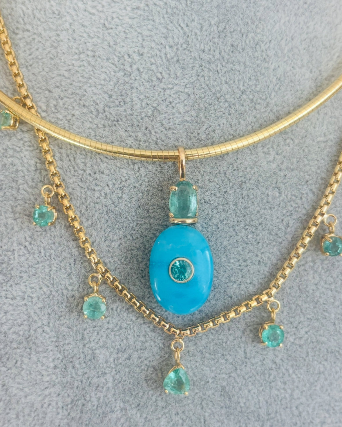 Emerald Fringe Necklace