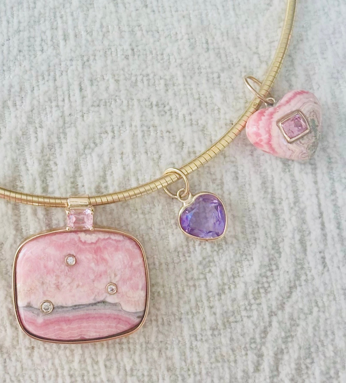 Amethyst Heart Charm