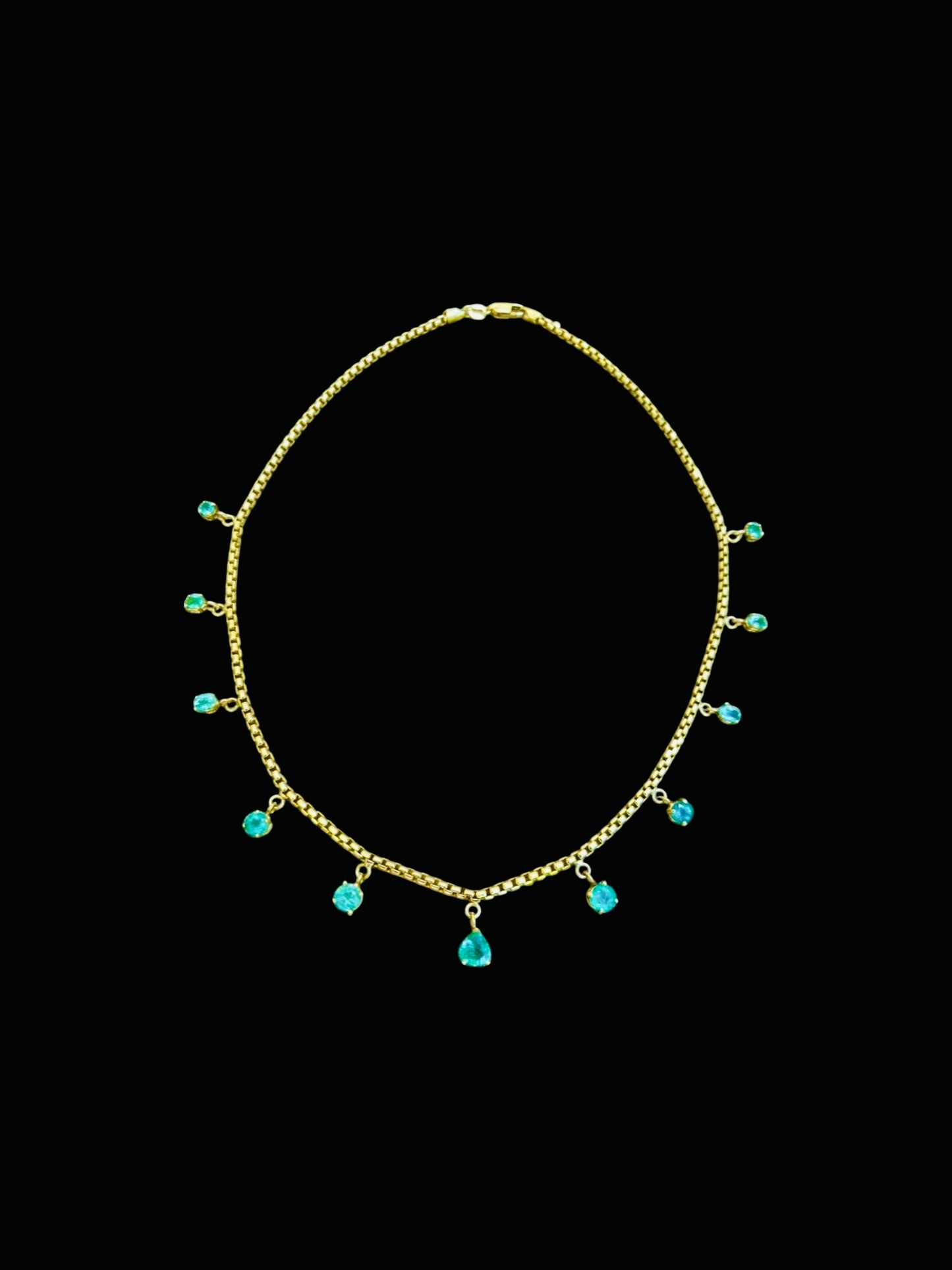 Emerald Fringe Necklace