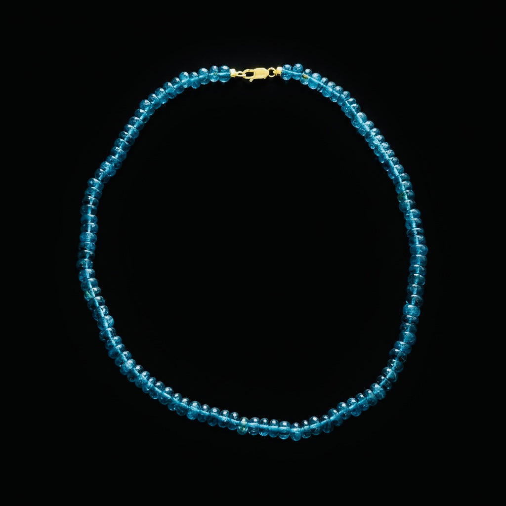 London Blue Topaz Rondelle Necklace, 16”
