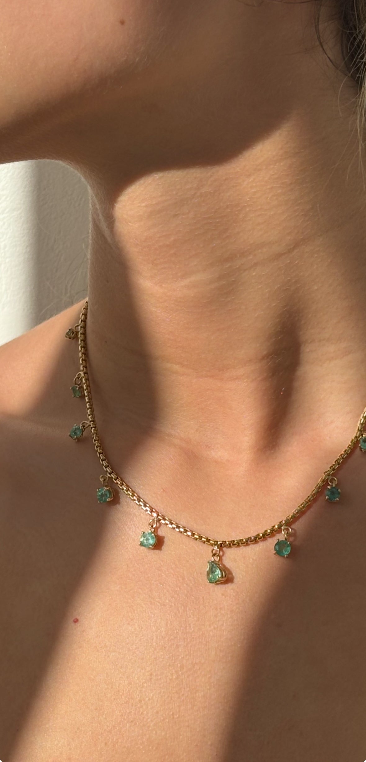 Emerald Fringe Necklace