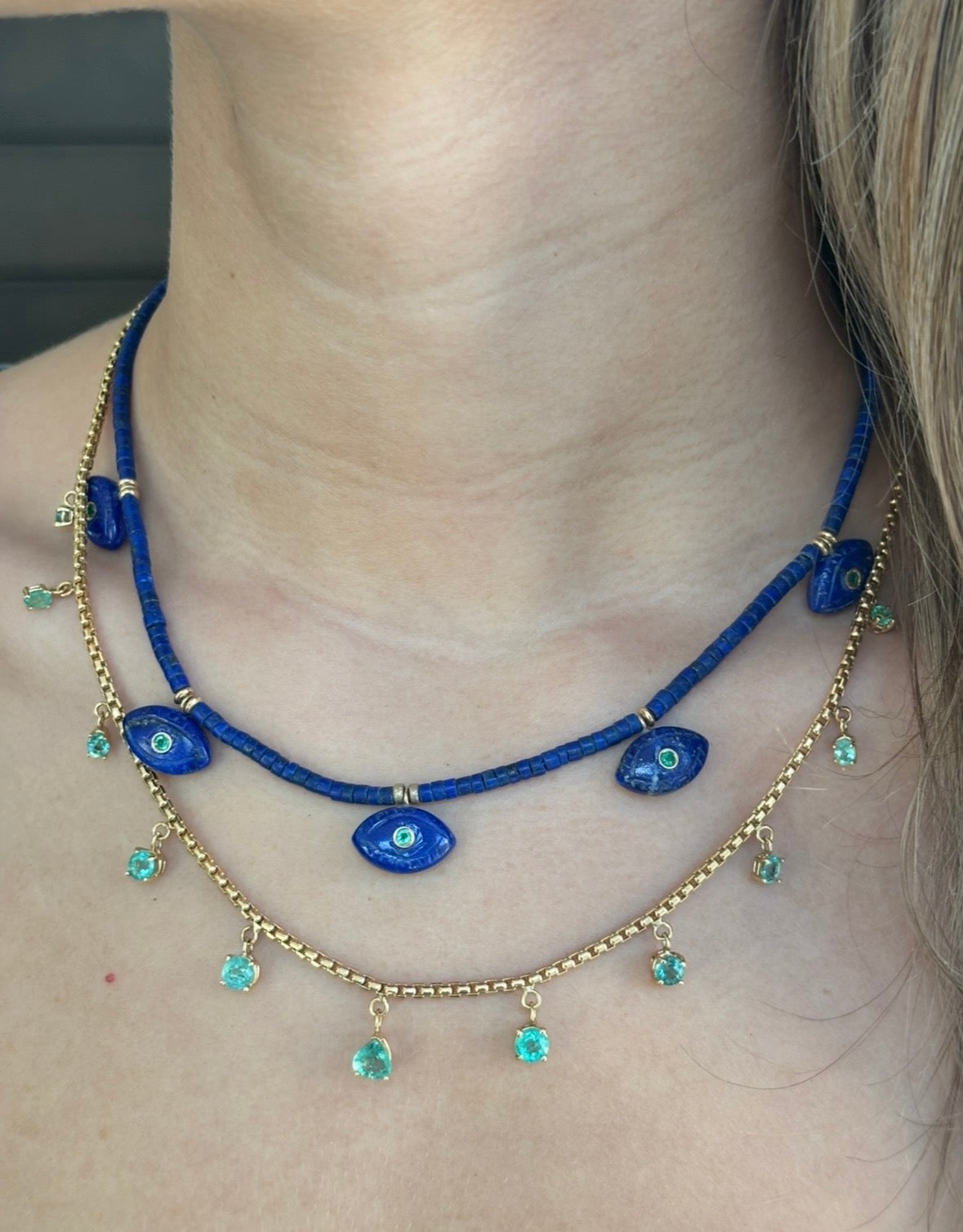 Emerald Fringe Necklace