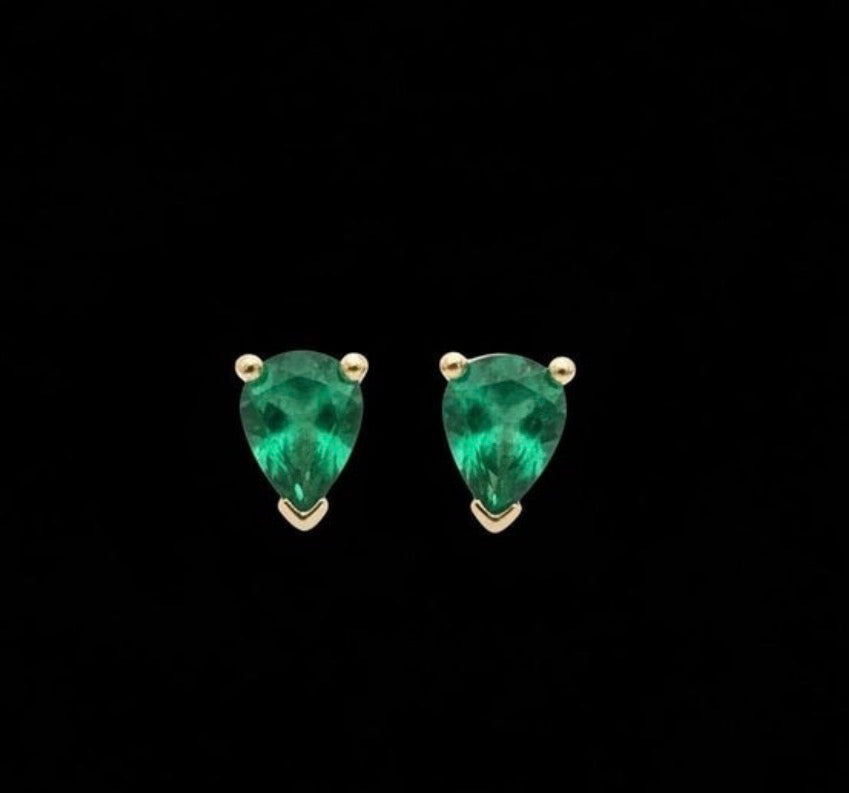 Tsavorite Pear Stud Earrings