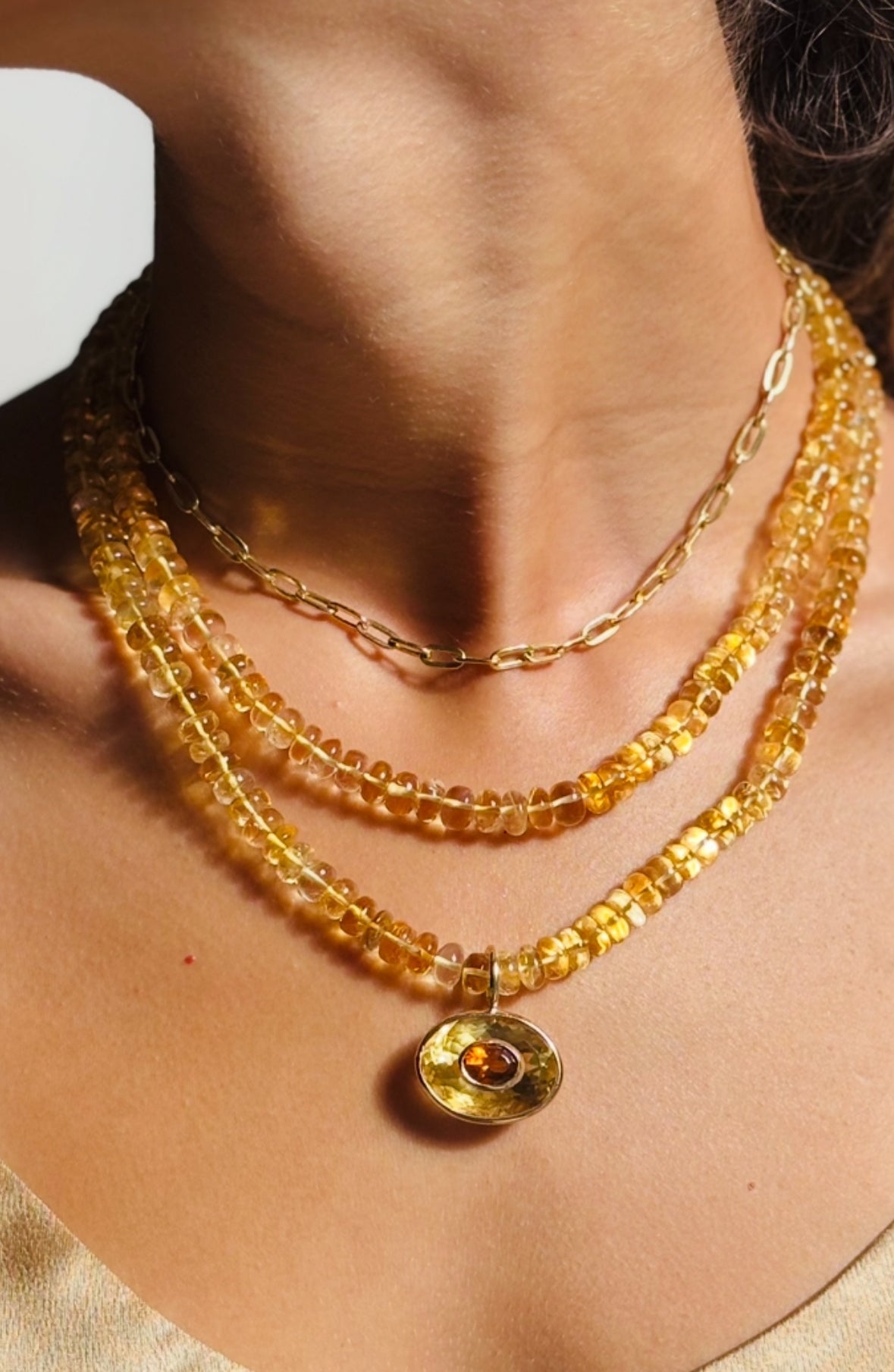 Citrine Necklace, 18”