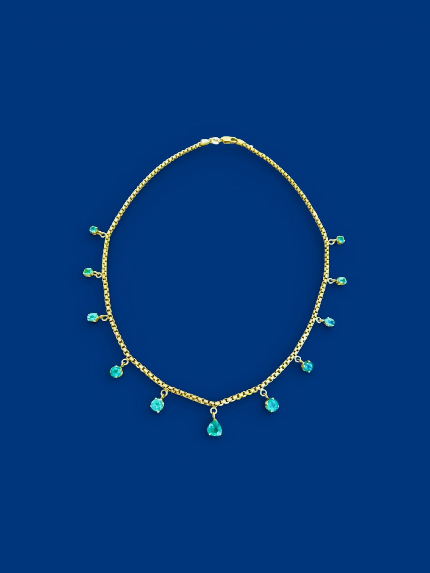 Emerald Fringe Necklace