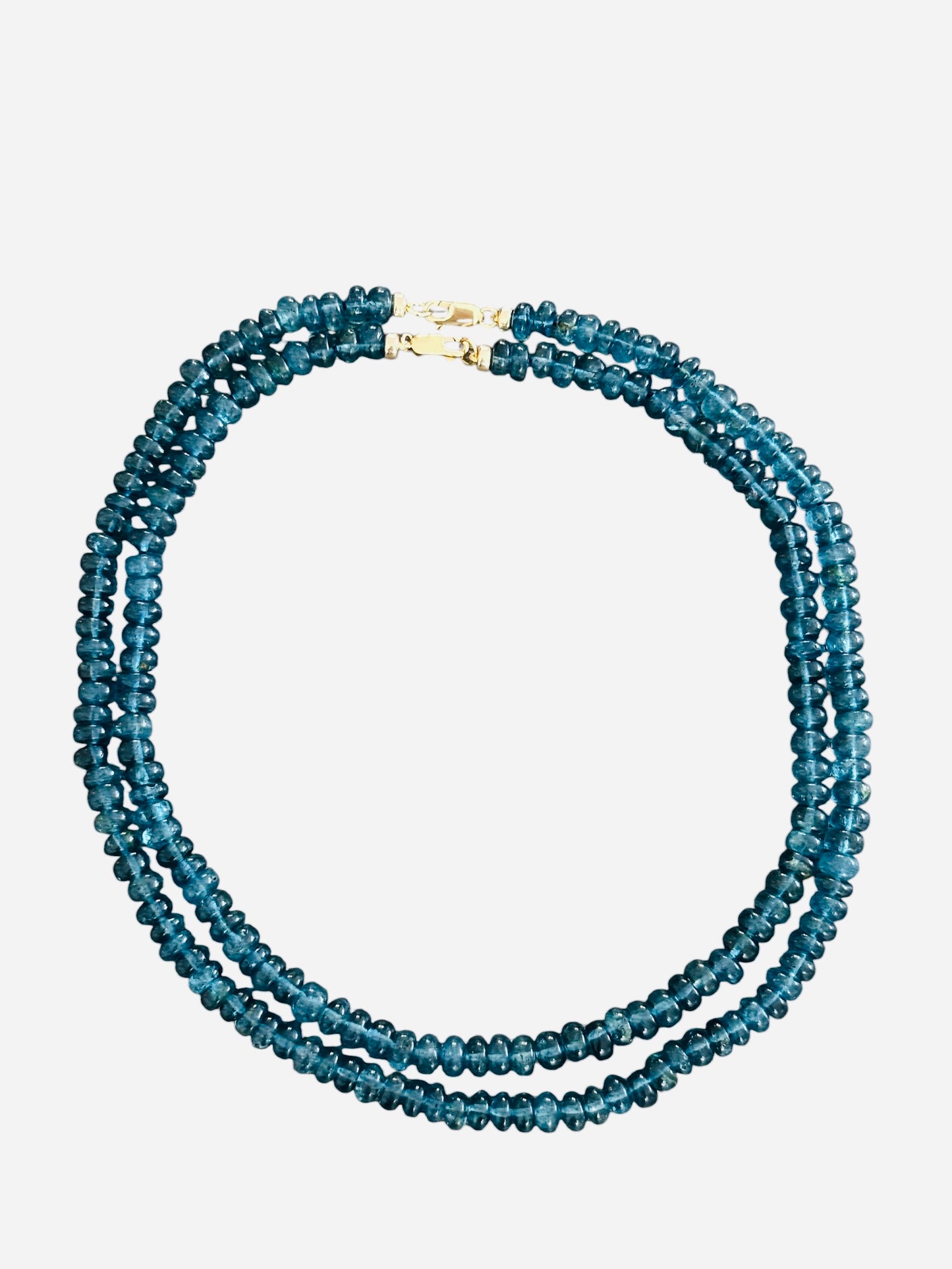 London Blue Topaz Rondelle Necklace, 16”