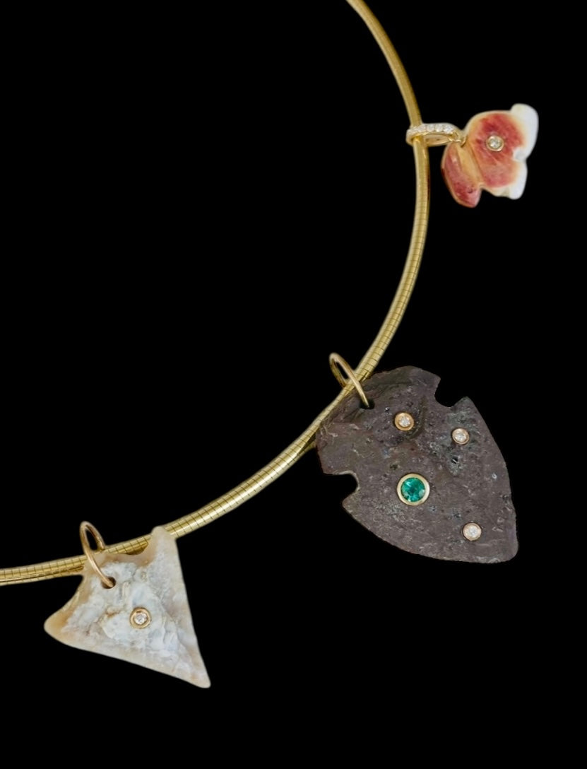 Arrowhead Pendant with Diamond