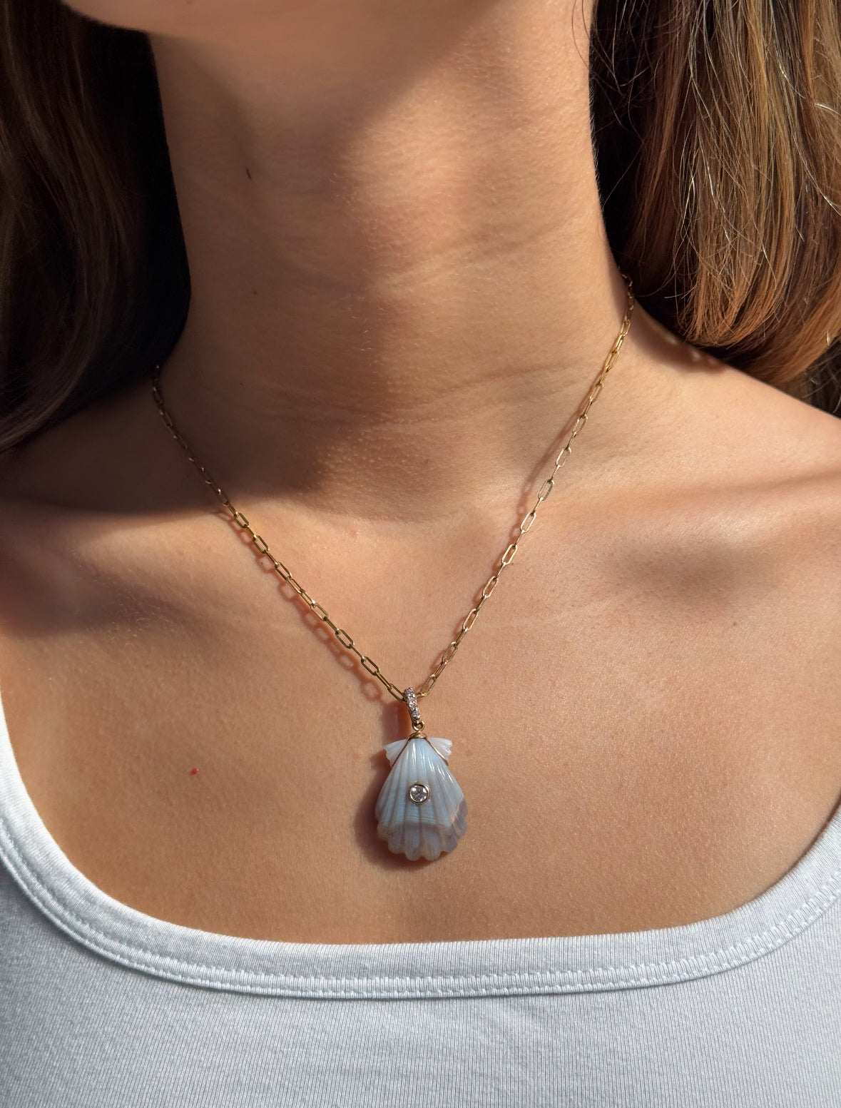 LAGUNA AGATE & DIAMOND NECKLACE