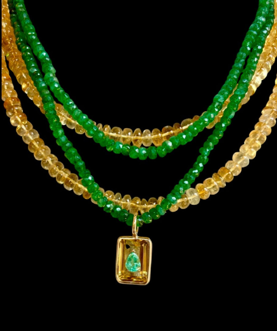 Emerald Necklace, 18”