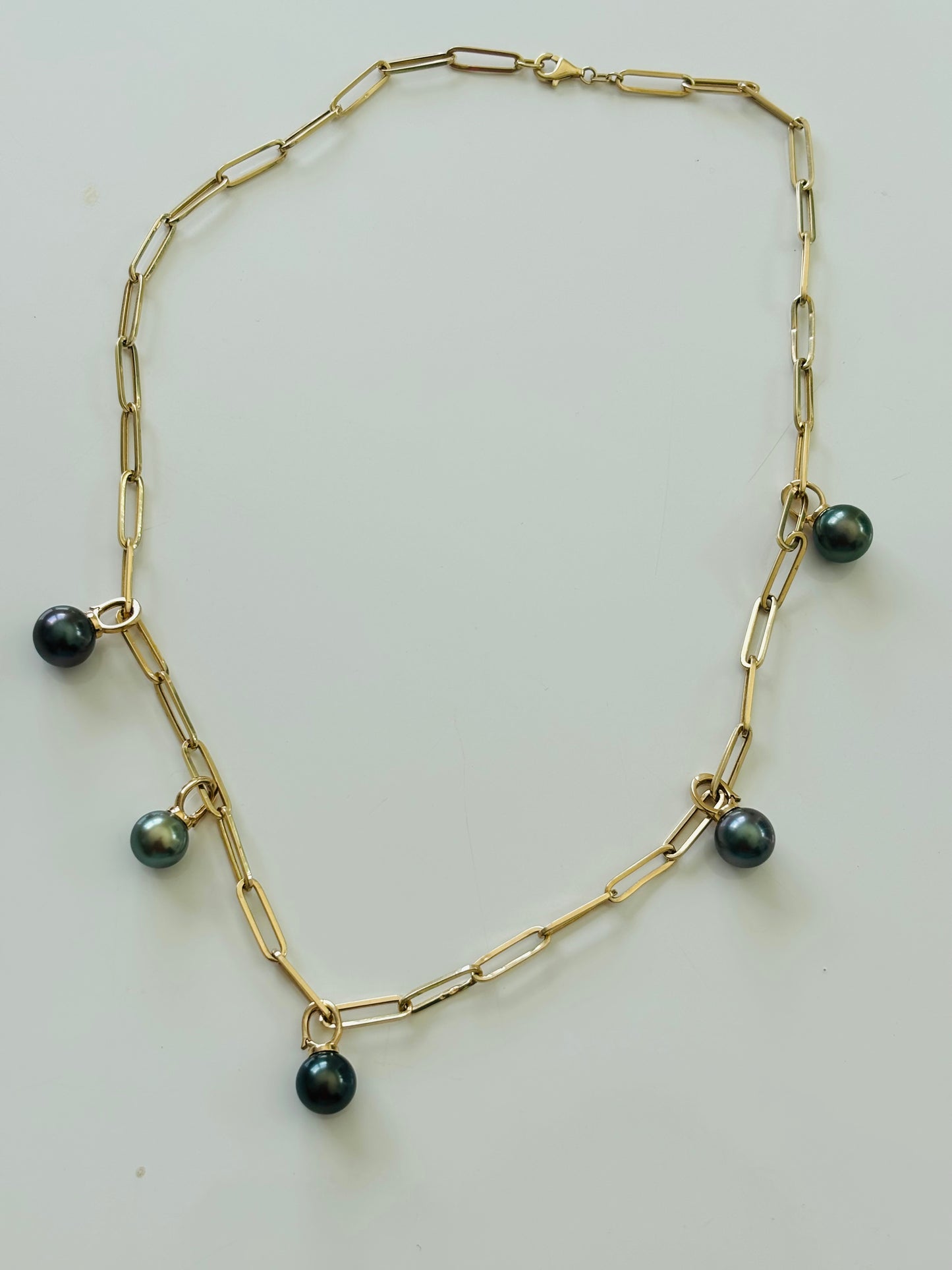 Tahitian Pearl pendant, green hues