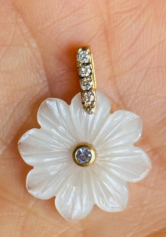 FLORA Pendant / Moonstone, Diamonds, Tanzanite