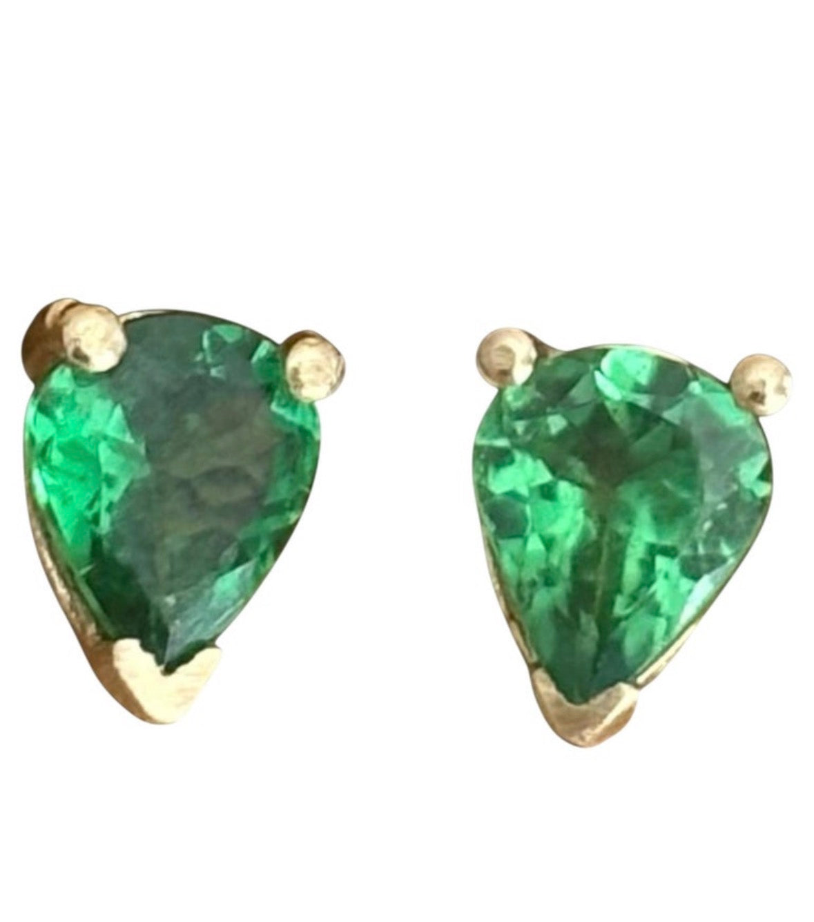 Tsavorite Pear Stud Earrings