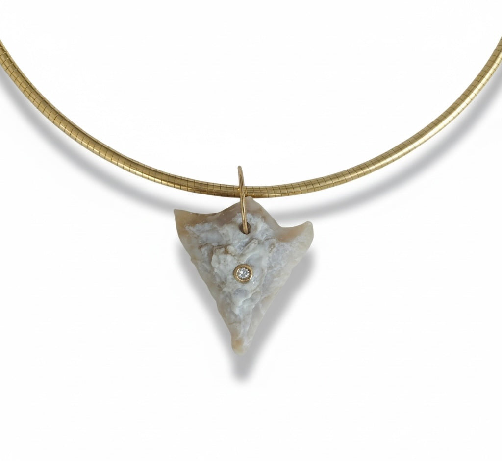 Arrowhead Pendant with Diamond