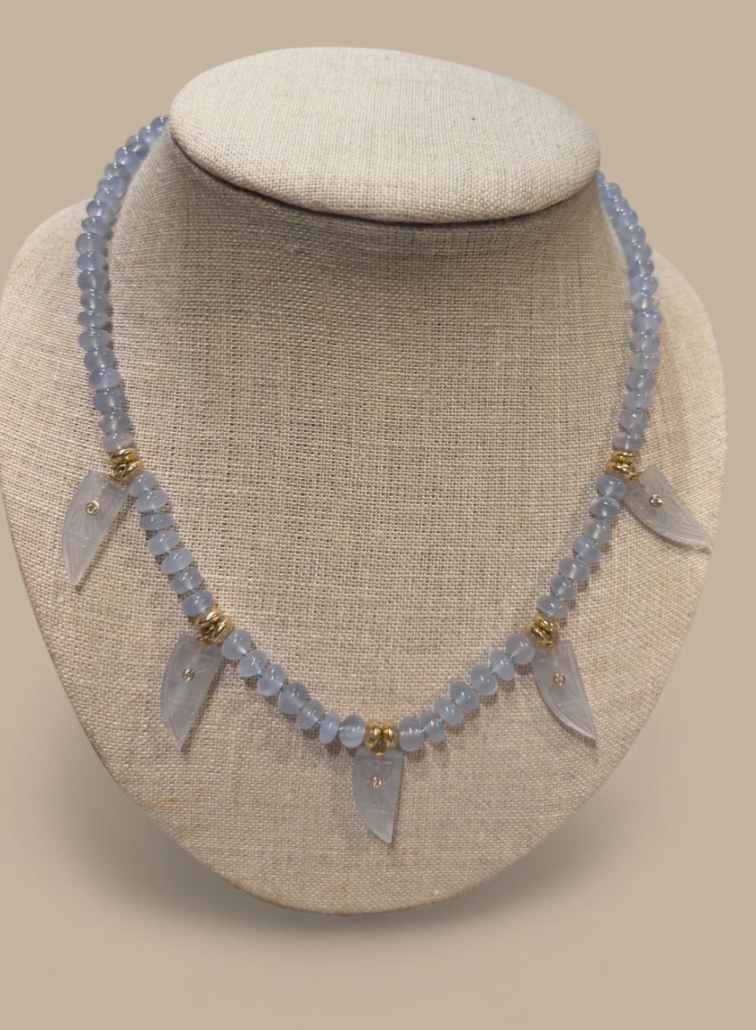 Chalcedony & Diamond Necklace
