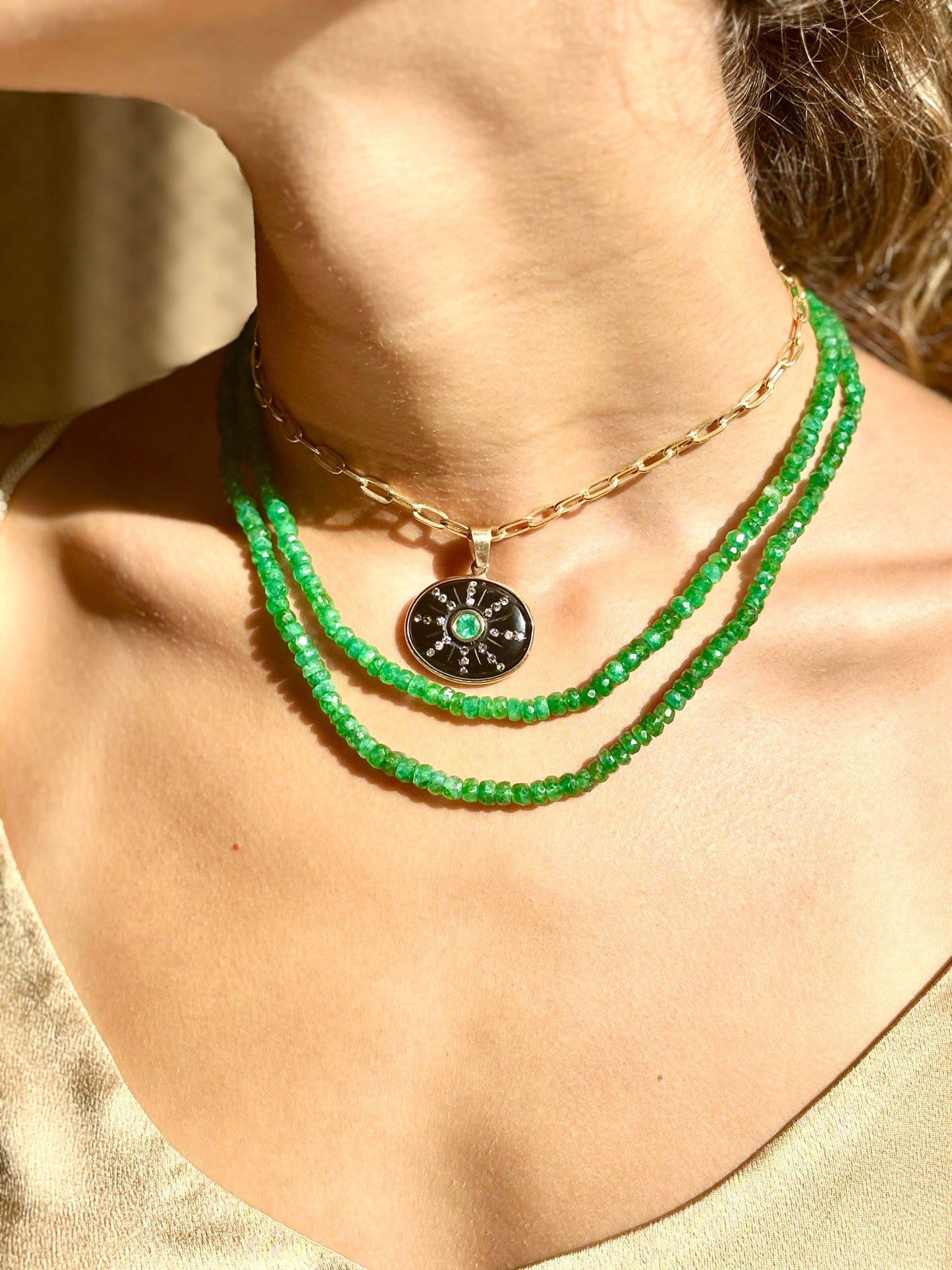 Emerald Necklace, 18”