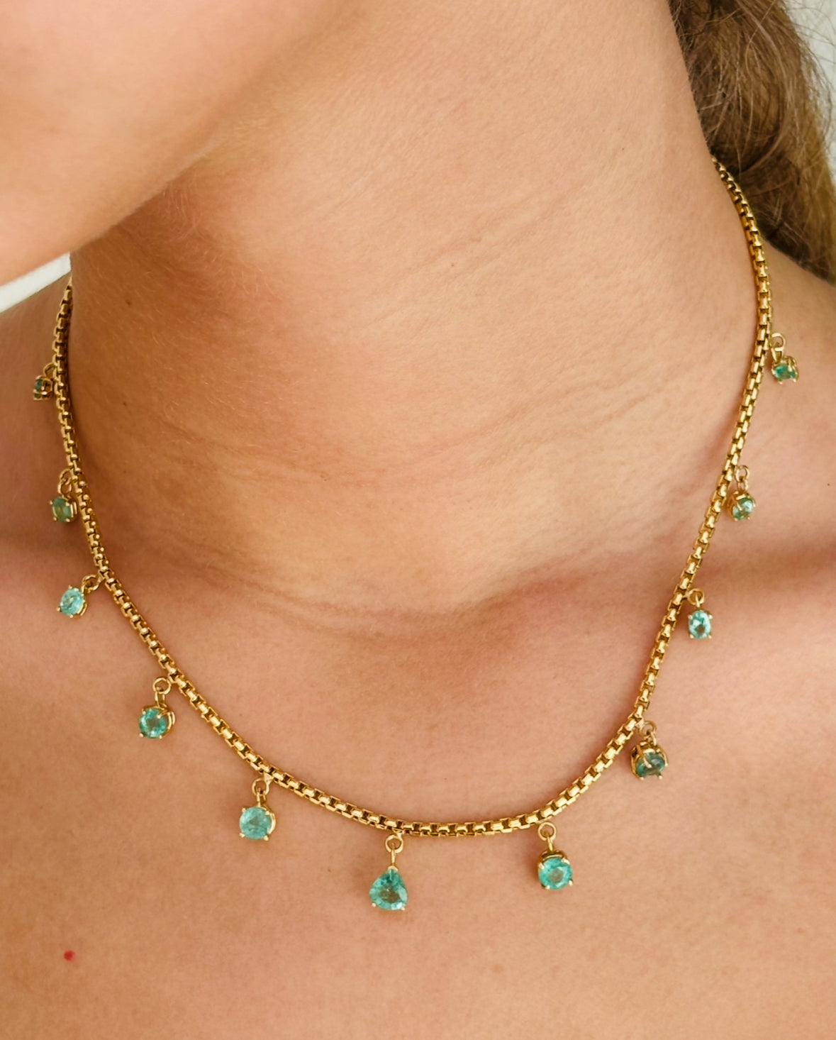 Emerald Fringe Necklace