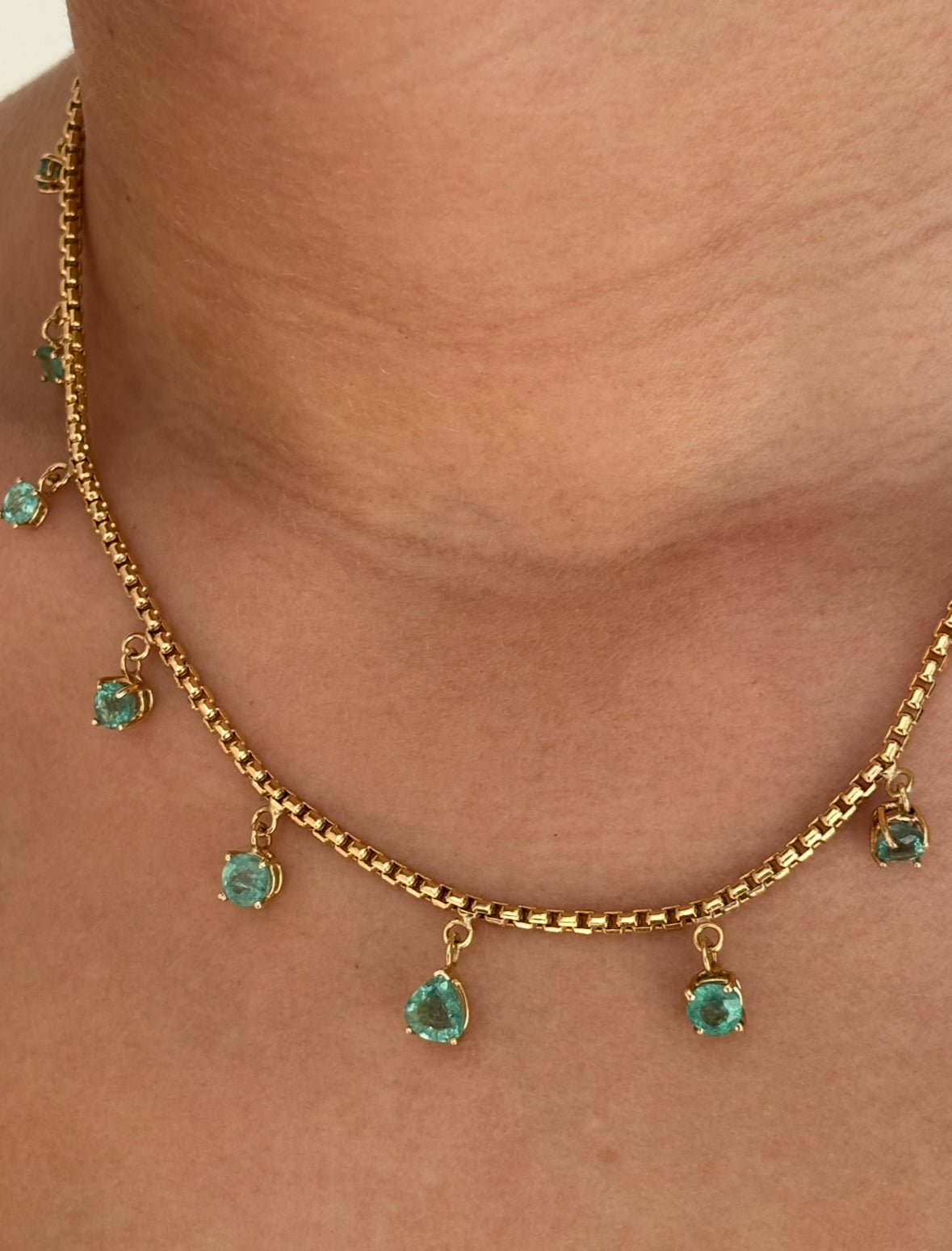 Emerald Fringe Necklace