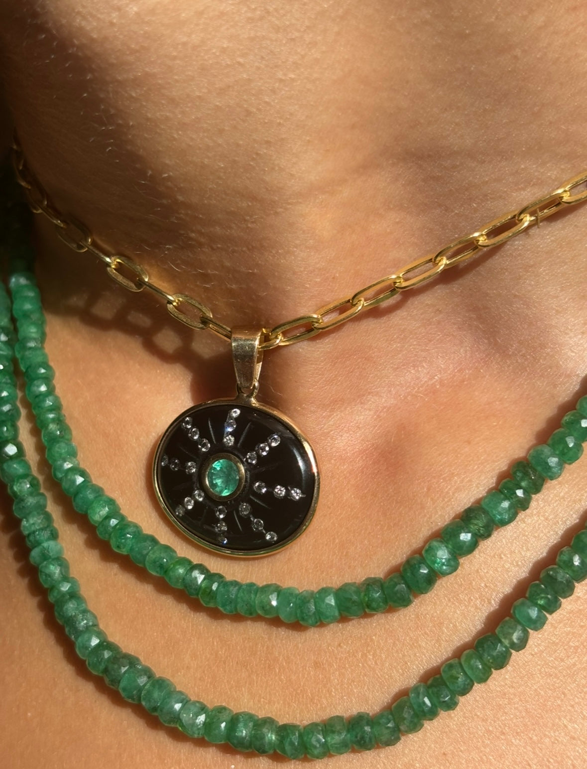 Emerald Necklace, 18”