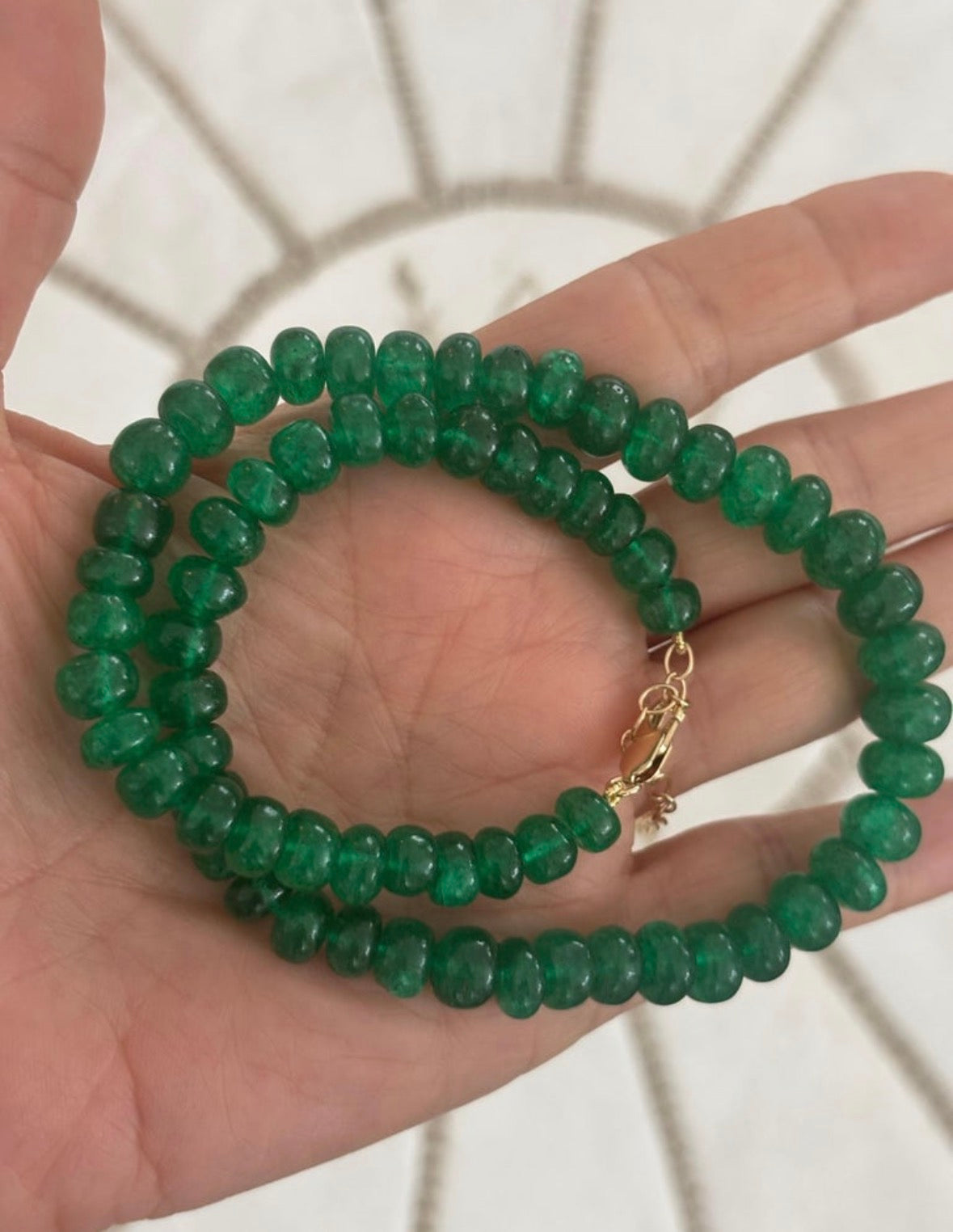 Emerald Rondelle Necklace