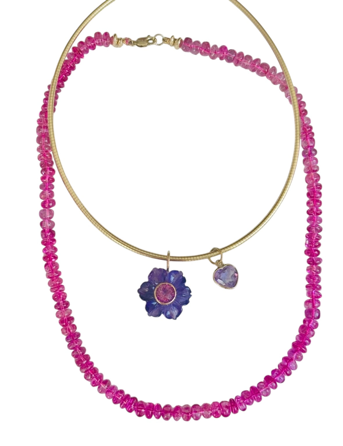 Amethyst Heart Charm