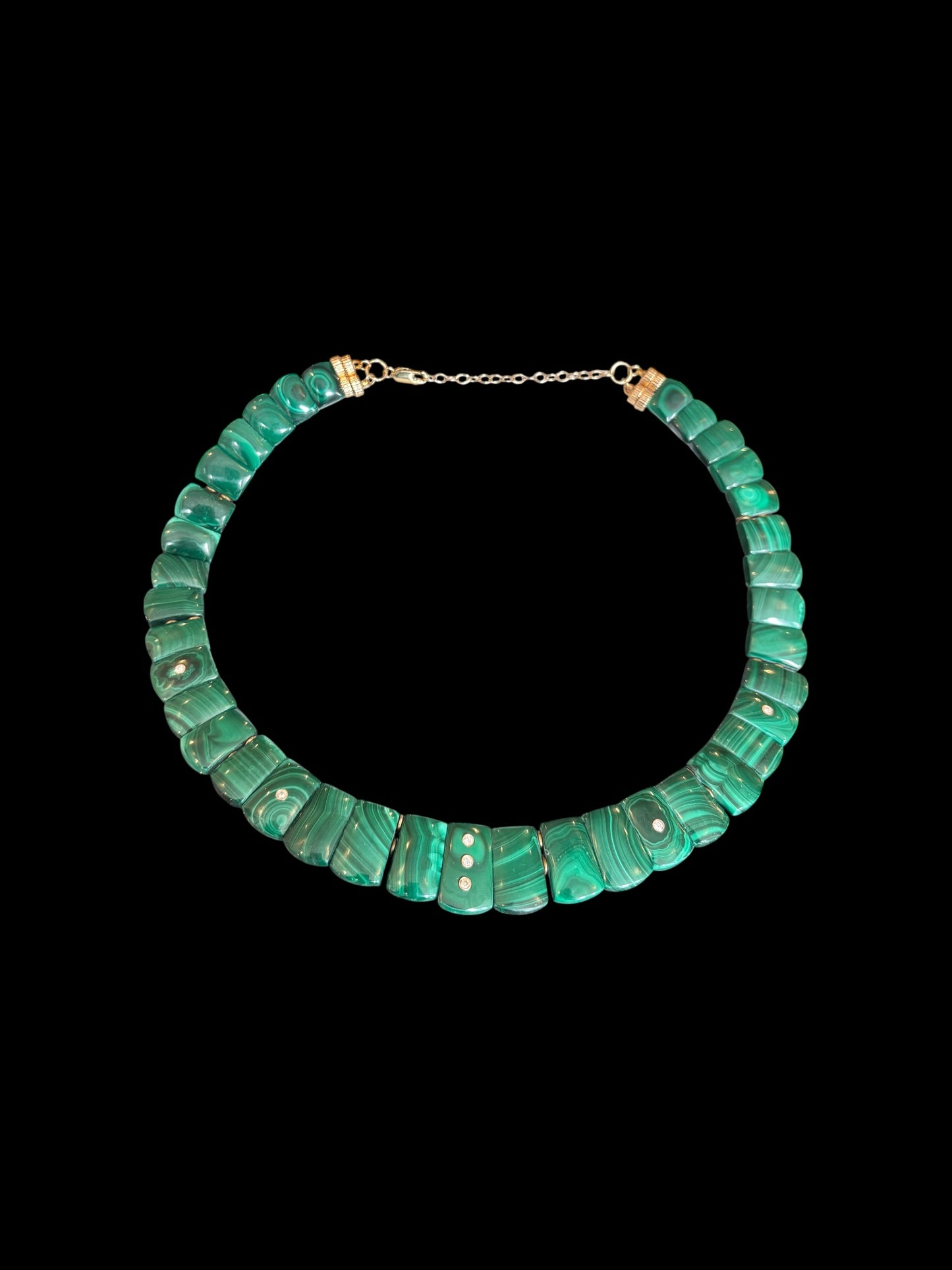 The CLEOPATRA, Malachite and Diamond Collar Necklace